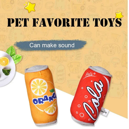 Novetly Plush Squeaky Toys (Cola Soda Can)