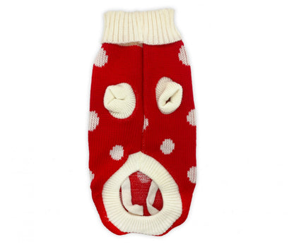 Polka Dot Pom Pom Knitted Christmas Sweater