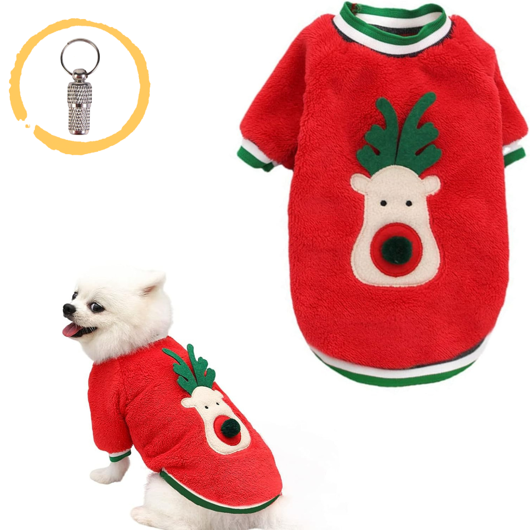 Snuggle Paws Howliday Sweater with Pop-Up Elk (Red)