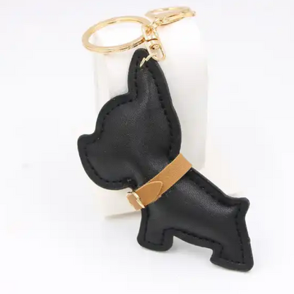 Chic Leather Keyring Dog