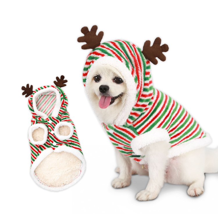 Petsary Elk Christmas Hoodie! (Candy Striped)