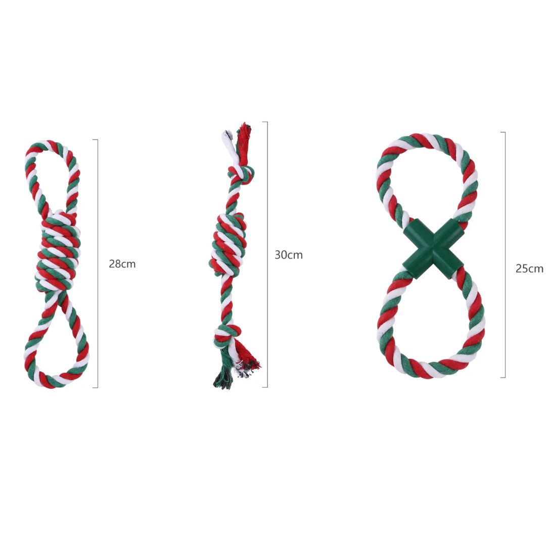 Christmas Cotton Rope Dog Toy 