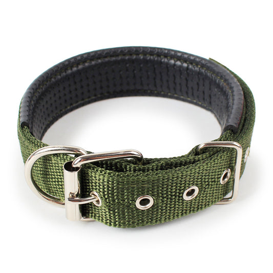 Sergeant Snugglepaws - Military-Grade Padded Nylon Collar (Green, XS/S/M/L/XL)
