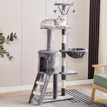 PETSARY Cat Tree Tower - Luxury Large Condo with Bed Top Platform