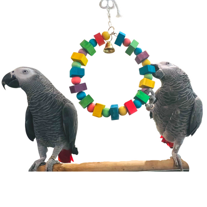 Round Wood Parrot Chew Toy