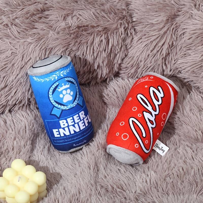 Novetly Plush Squeaky Toys (Cola Soda Can)