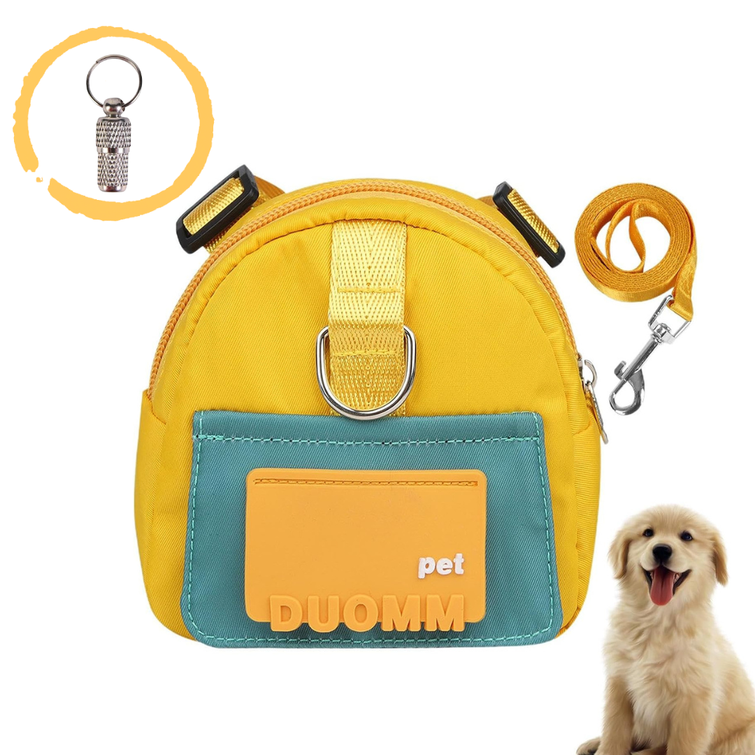 Sunshine Voyage Harness Backpack and Lead Set (Medium, Yellow)