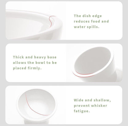 Elegant High Rise Ceramic Bowl (White)