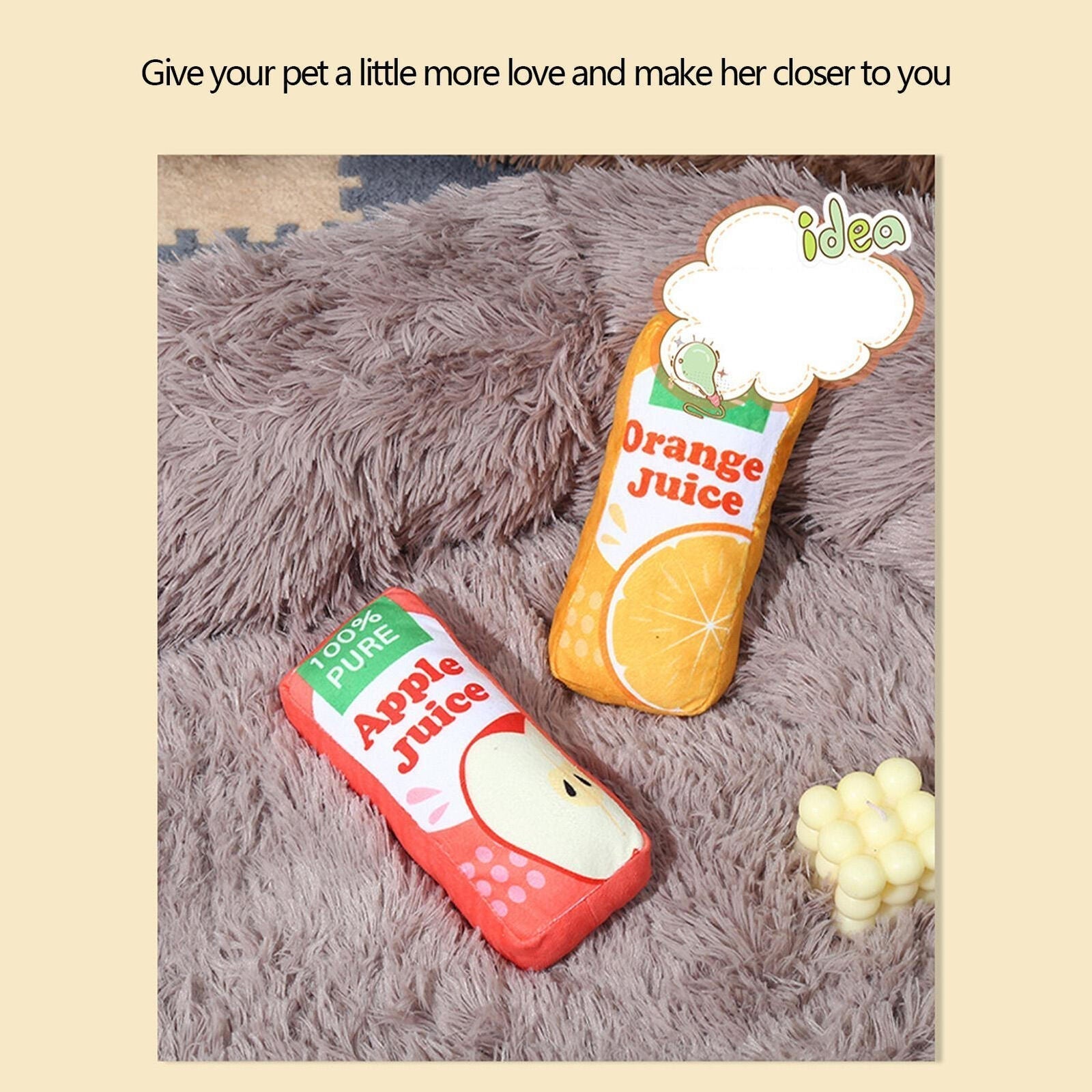 Orange Juice Plush Pet Toy